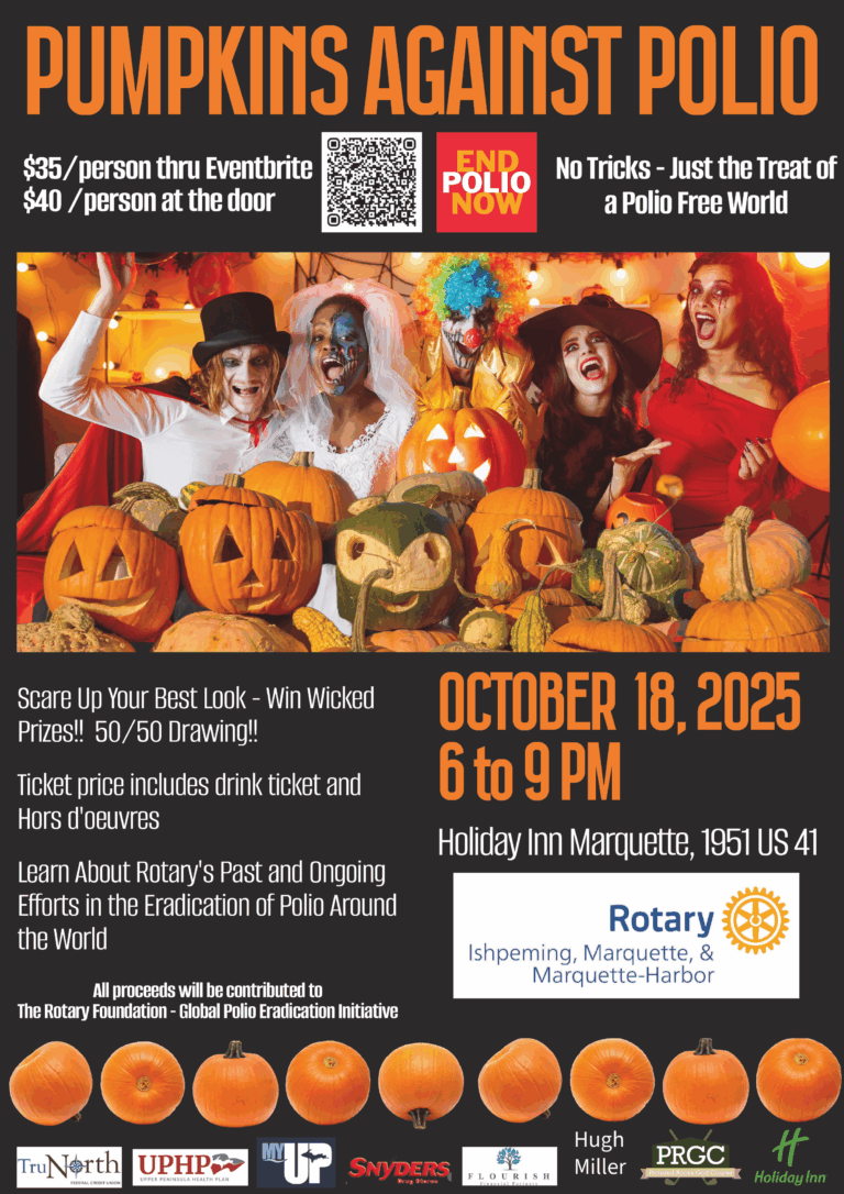Pumpkins-against-polio-poster-marquette-harbor-rotary
